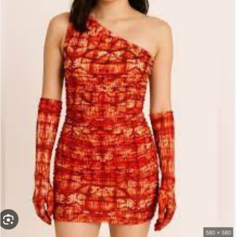 Miscreants Red & Orange Tie Dye Cupid Mini Dress  Size UK 14/ US 10tropicoqueta